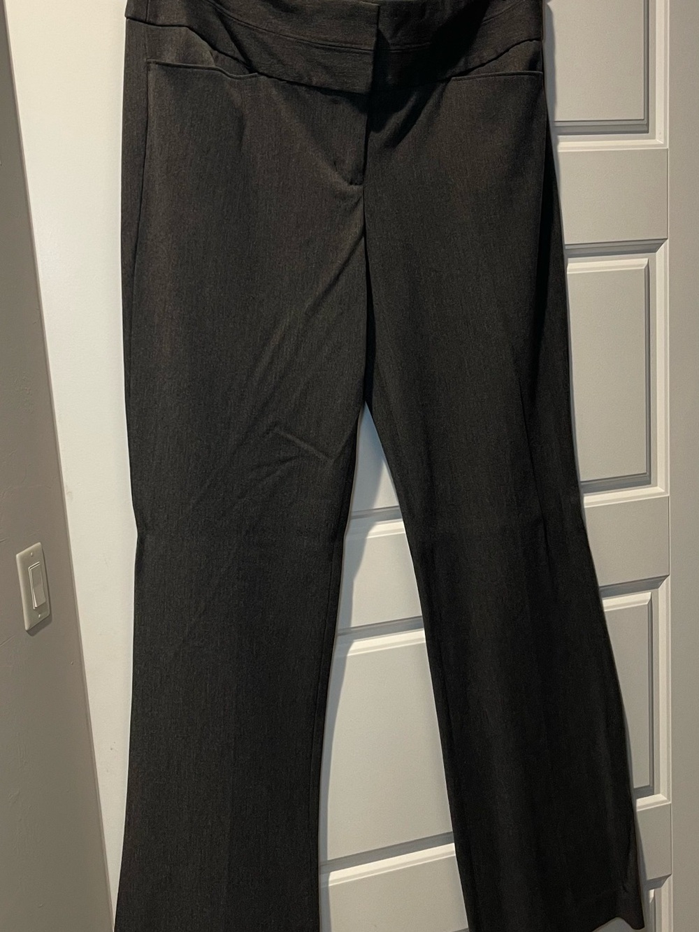 Express Women's Dark Gray Dress Pants - Tailored Flare